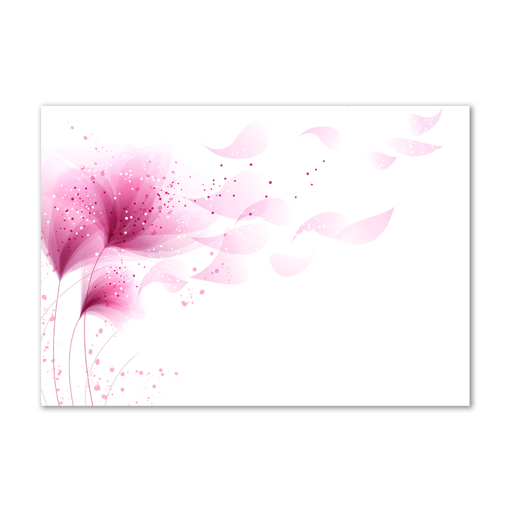 Glass picture print Pink flower