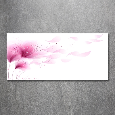 Glass picture print Pink flower