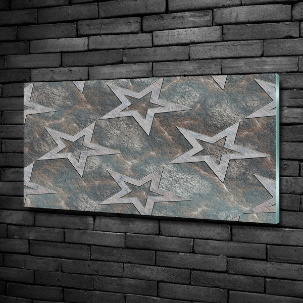 Glass art print Stone stars