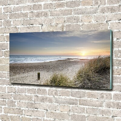 Wall art on glass Sunset and dunes