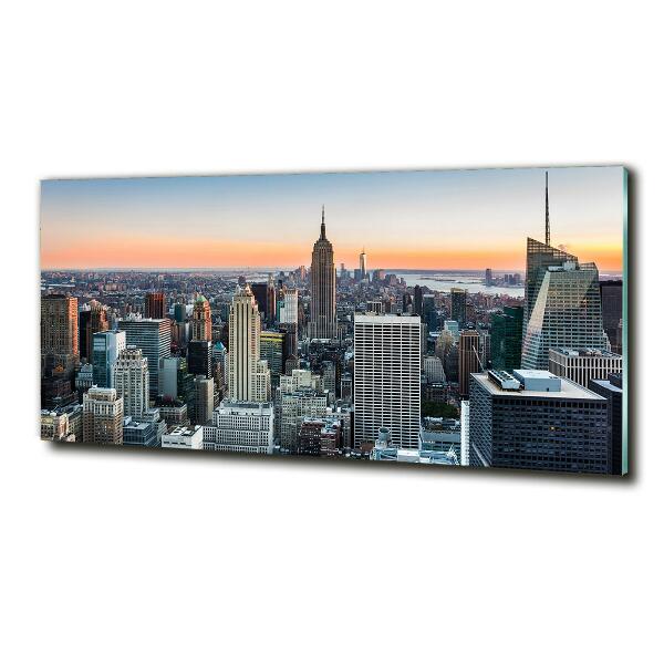 Glass picture wall art New york