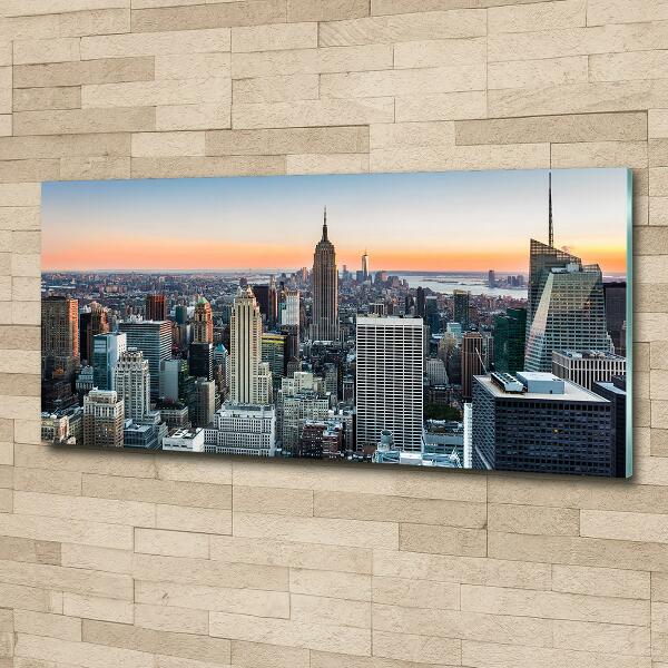 Glass picture wall art New york