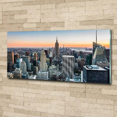 Glass picture wall art New york