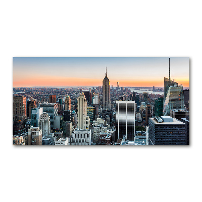 Glass picture wall art New york