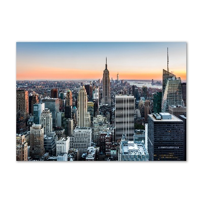 Glass picture wall art New york