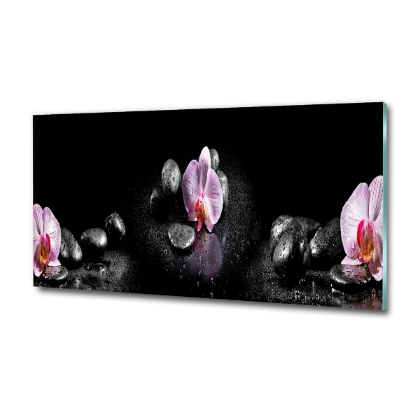 Glass picture print Orchid