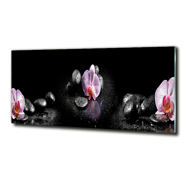 Glass picture print Orchid