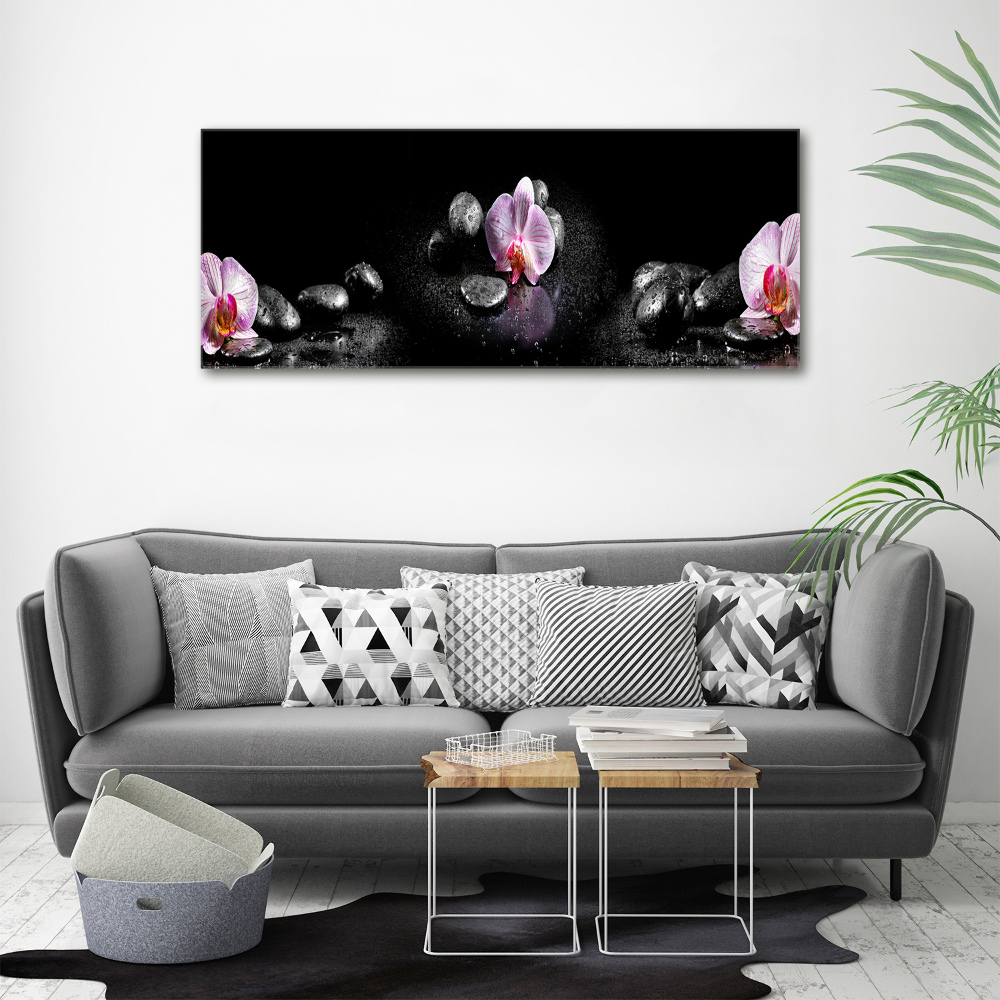 Glass picture print Orchid