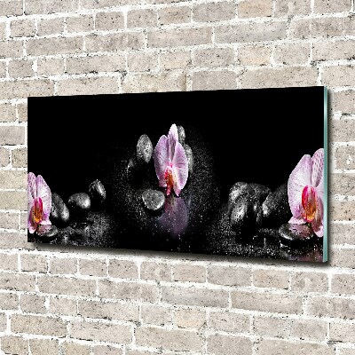 Glass picture print Orchid