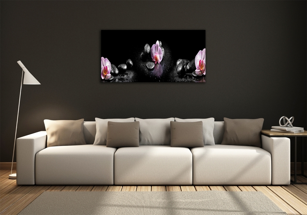 Glass picture print Orchid