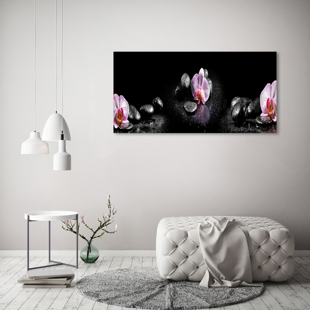 Glass picture print Orchid