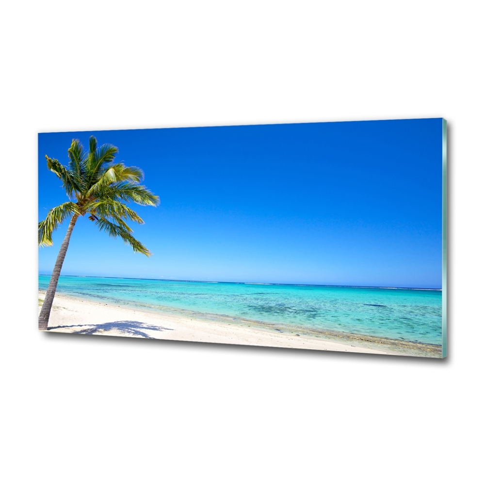 Glass art print Tropical beach