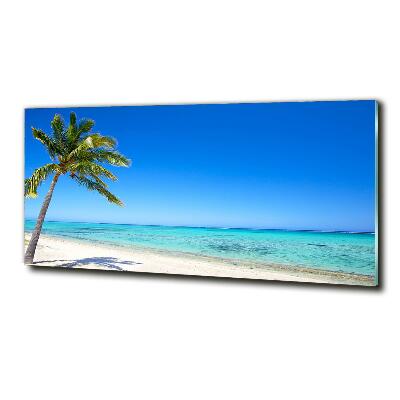 Glass art print Tropical beach