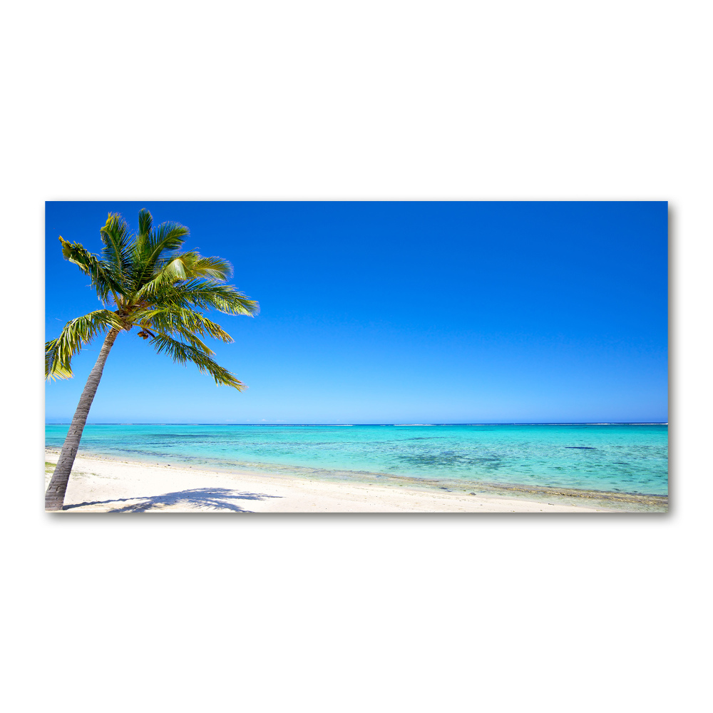 Glass art print Tropical beach