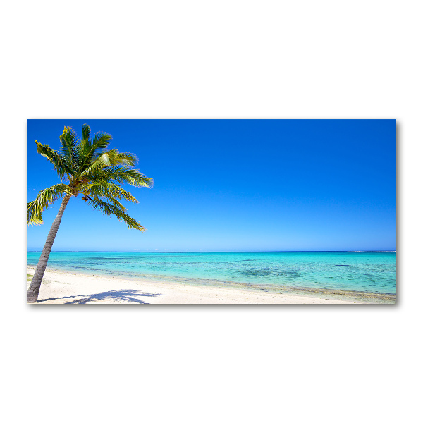 Glass art print Tropical beach