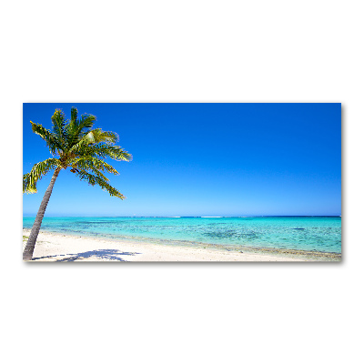 Glass art print Tropical beach