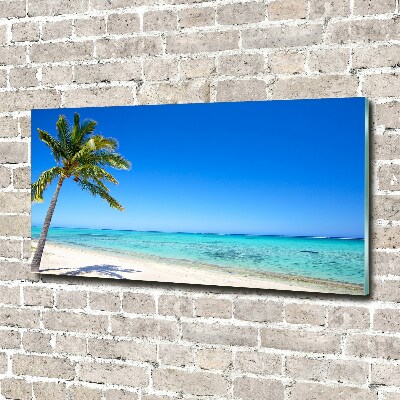 Glass art print Tropical beach