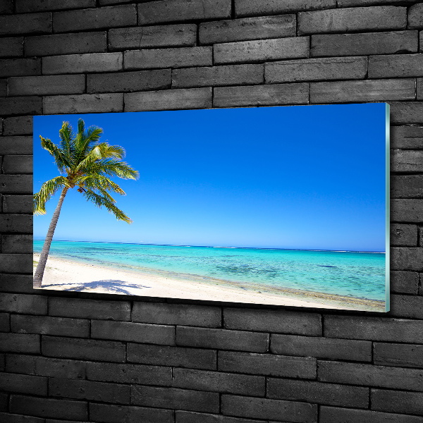 Glass art print Tropical beach