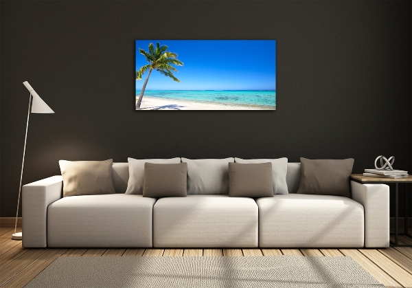 Glass art print Tropical beach