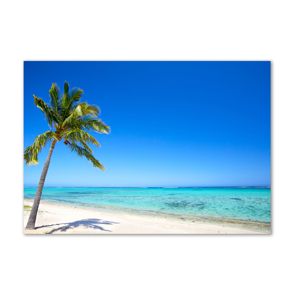 Glass art print Tropical beach