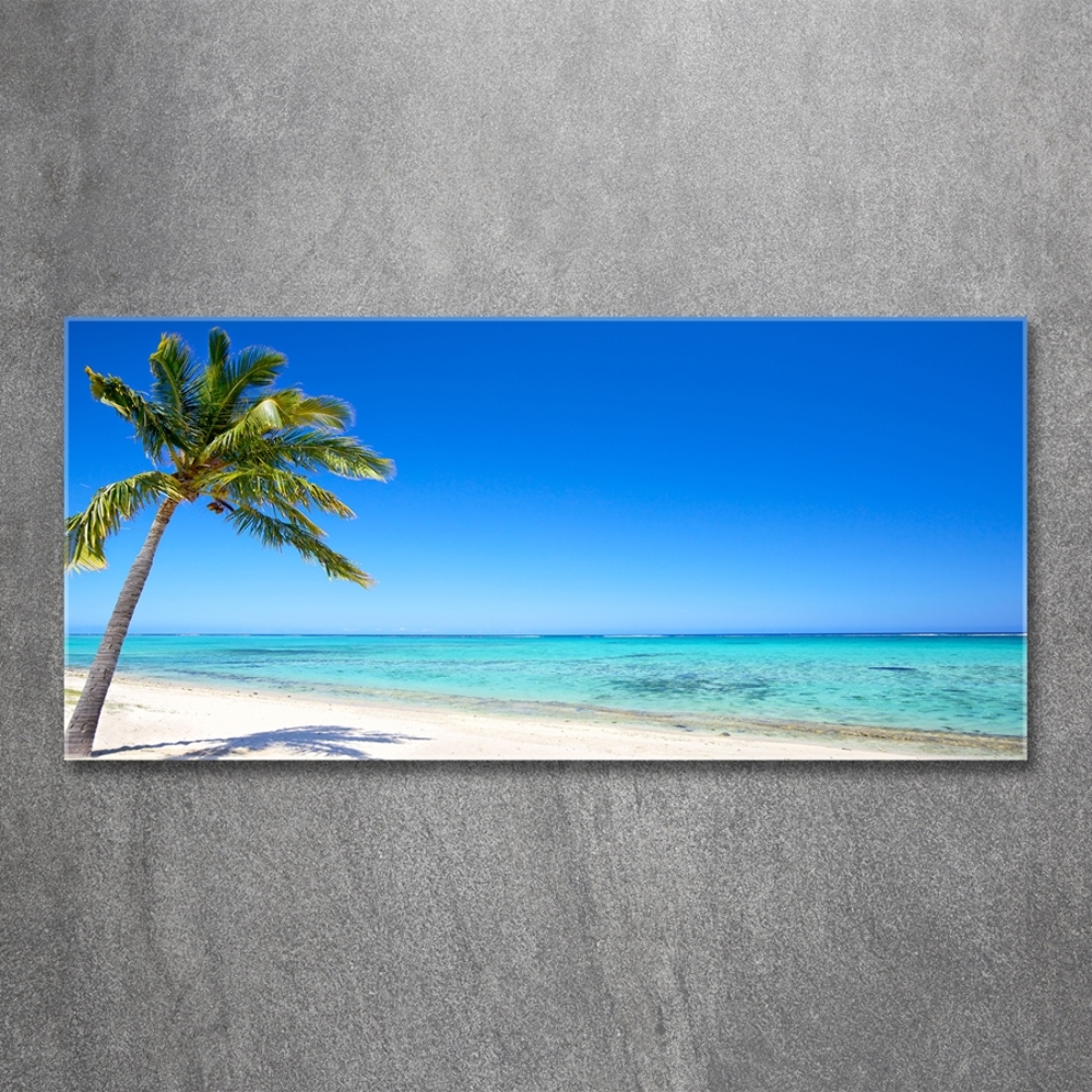 Glass art print Tropical beach