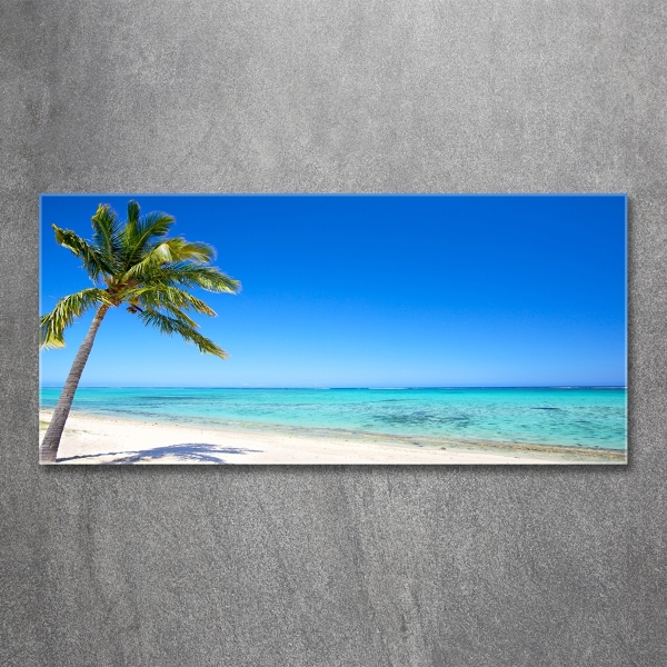 Glass art print Tropical beach