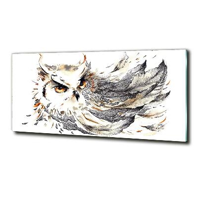 Glass picture wall art Owl