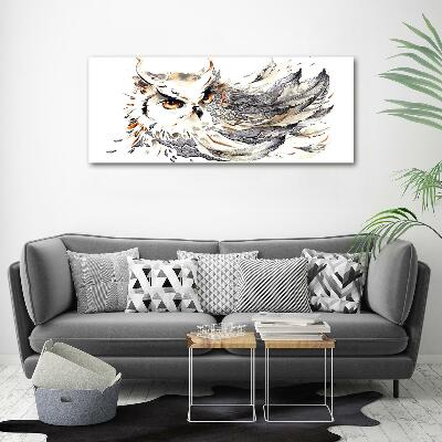 Glass picture wall art Owl