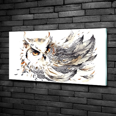 Glass picture wall art Owl