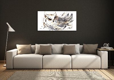 Glass picture wall art Owl