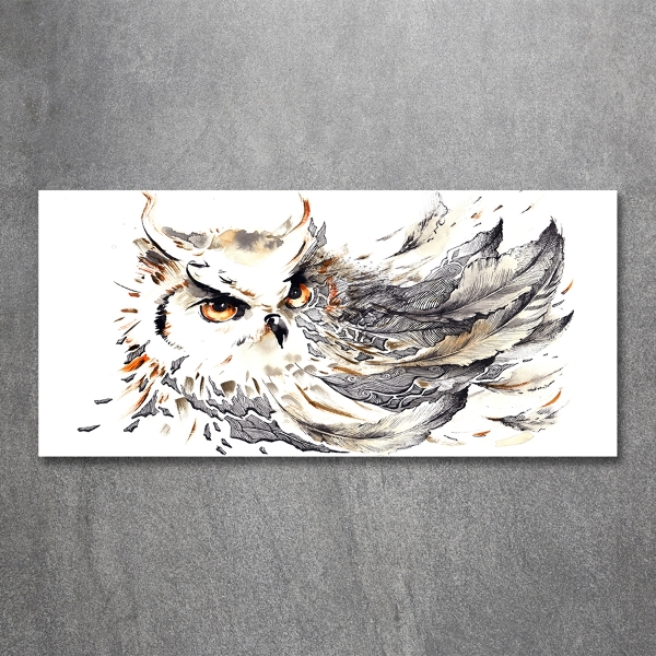 Glass picture wall art Owl