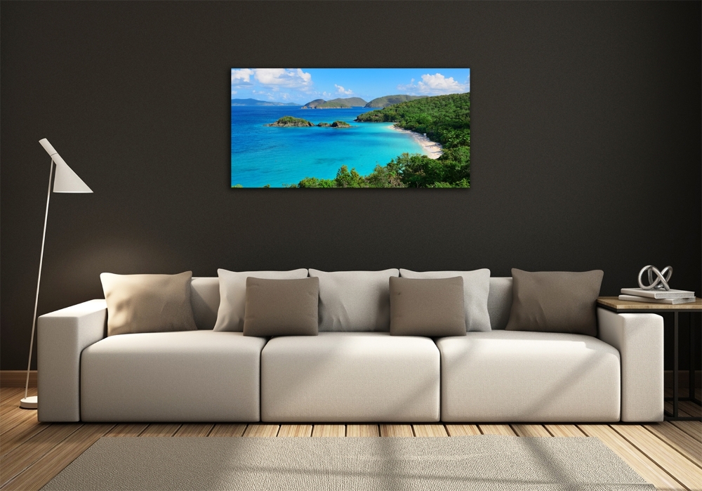 Glass art print Virgin islands