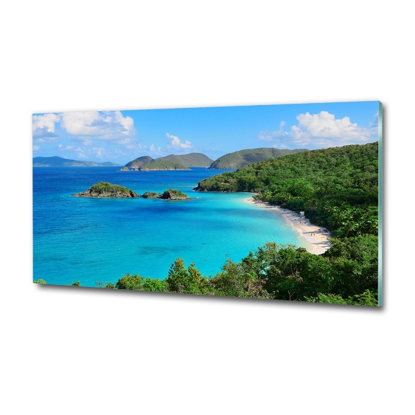 Glass art print Virgin islands