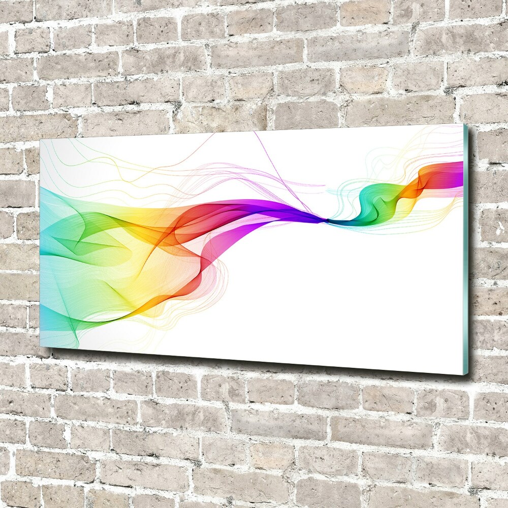 Wall art on glass Colorful abstraction