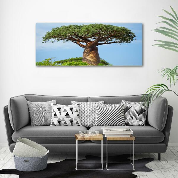 Glass wall art Baobab