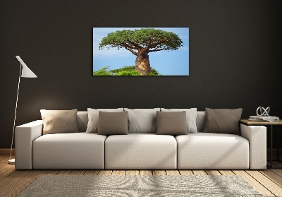 Glass wall art Baobab