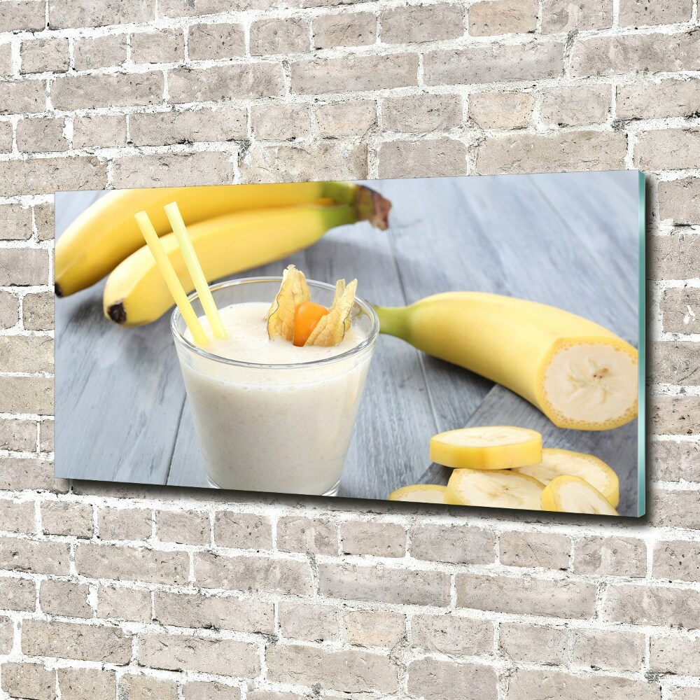 Glass wall art large Banana cocktail