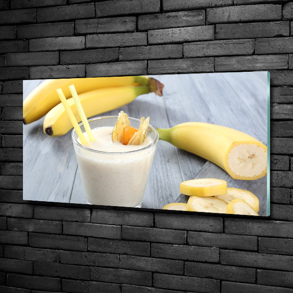 Glass wall art large Banana cocktail