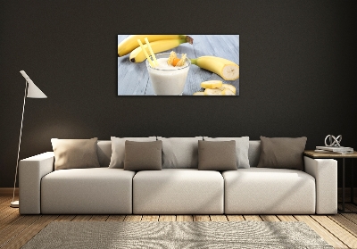 Glass wall art large Banana cocktail