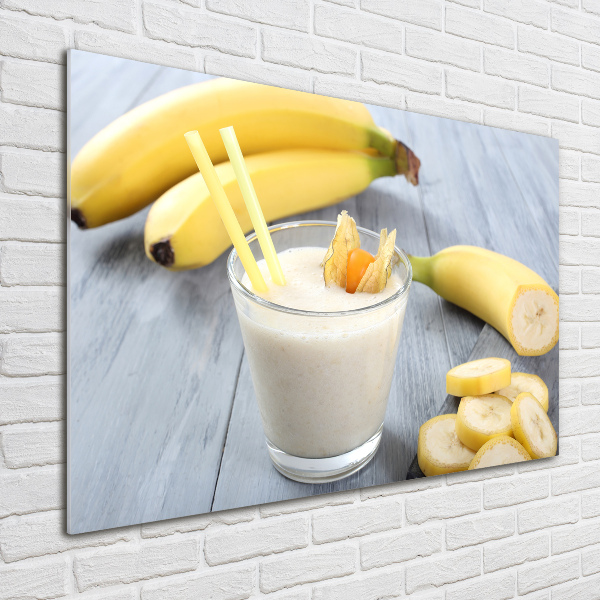 Glass wall art large Banana cocktail