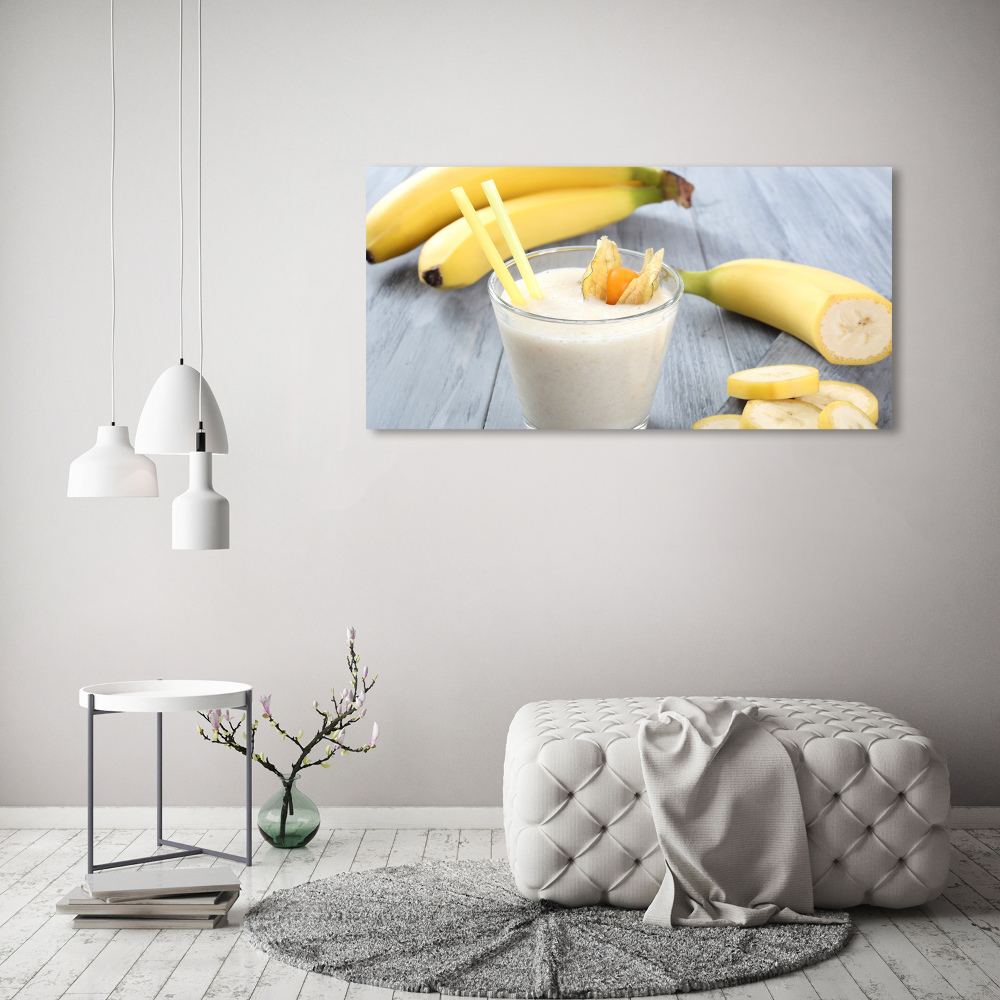 Glass wall art large Banana cocktail