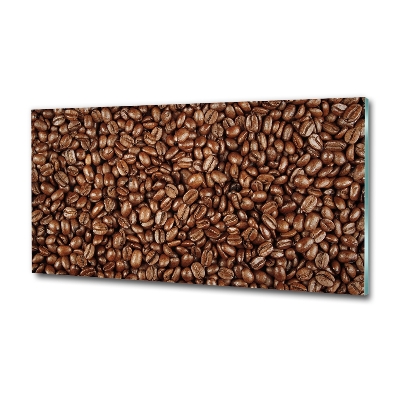 Glass wall art large Coffee beans