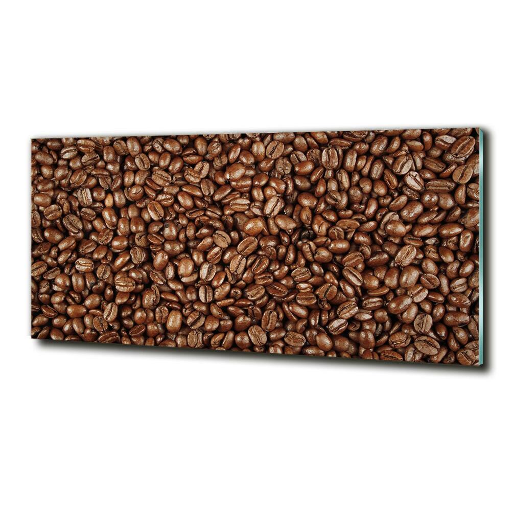 Glass wall art large Coffee beans