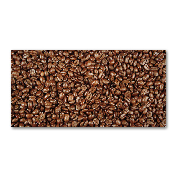 Glass wall art large Coffee beans