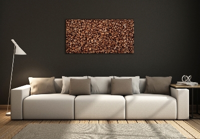 Glass wall art large Coffee beans