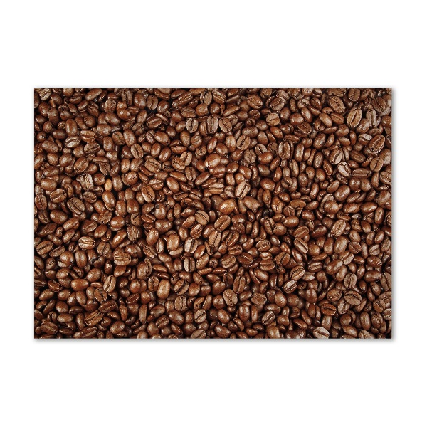 Glass wall art large Coffee beans