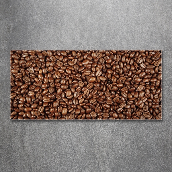 Glass wall art large Coffee beans