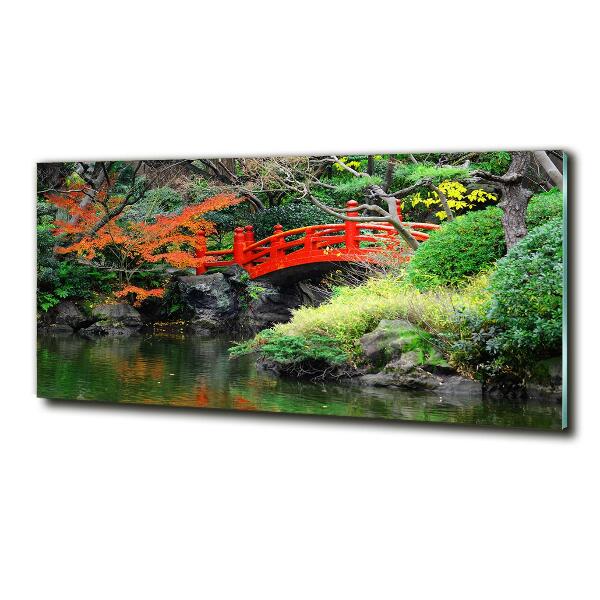 Glass wall art Japanese garden