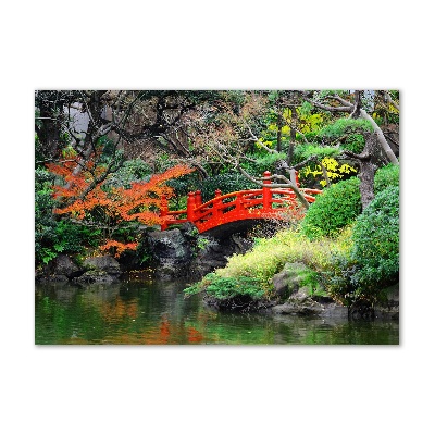 Glass wall art Japanese garden