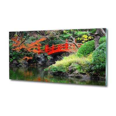 Glass wall art Japanese garden